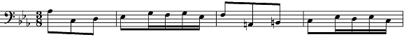 Image: Measure 171 of Bach’s BWV 1011