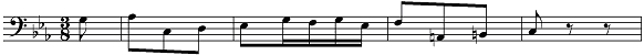 Image: Measure 27 of BWV 1011