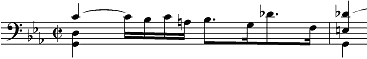 Image: Measure 13 of Bach’s BWV 1011